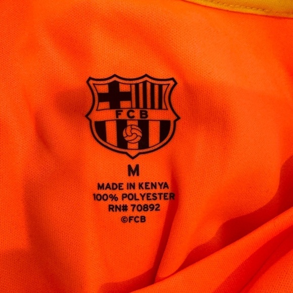 FCB Barcelona Bright Orange Men's T-Shirt (M) - Picture 5 of 5